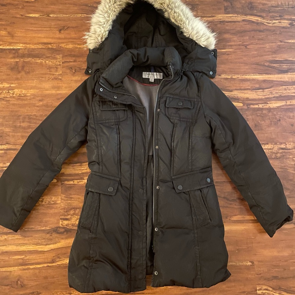 Andrew Marc black down jacket.